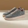 Men’s Army Green Thick Sole Lace-Up Casual Sneakers